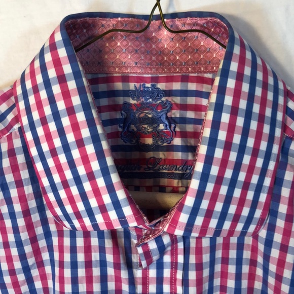 ENGLISH LAUNDRY Button Shirt checker 15 1/2 34/35 - Picture 3 of 8